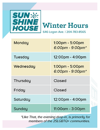 Winter Hours Update