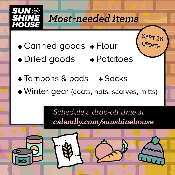 Most-needed items for September 28, 2020