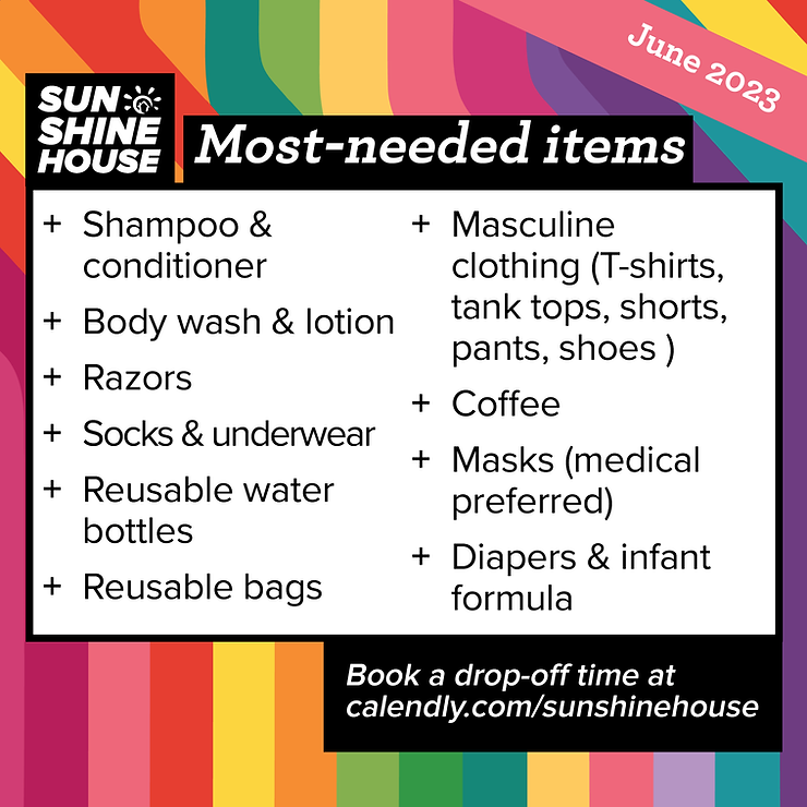Most-needed items for June 2023