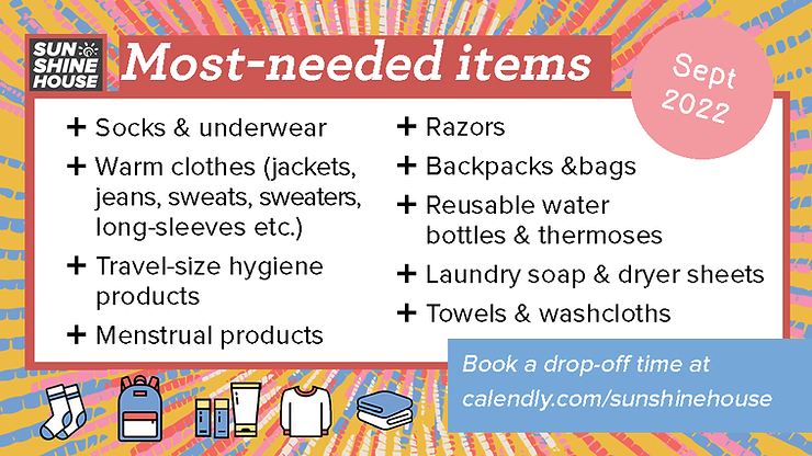 Most-Needed Items for September 2022